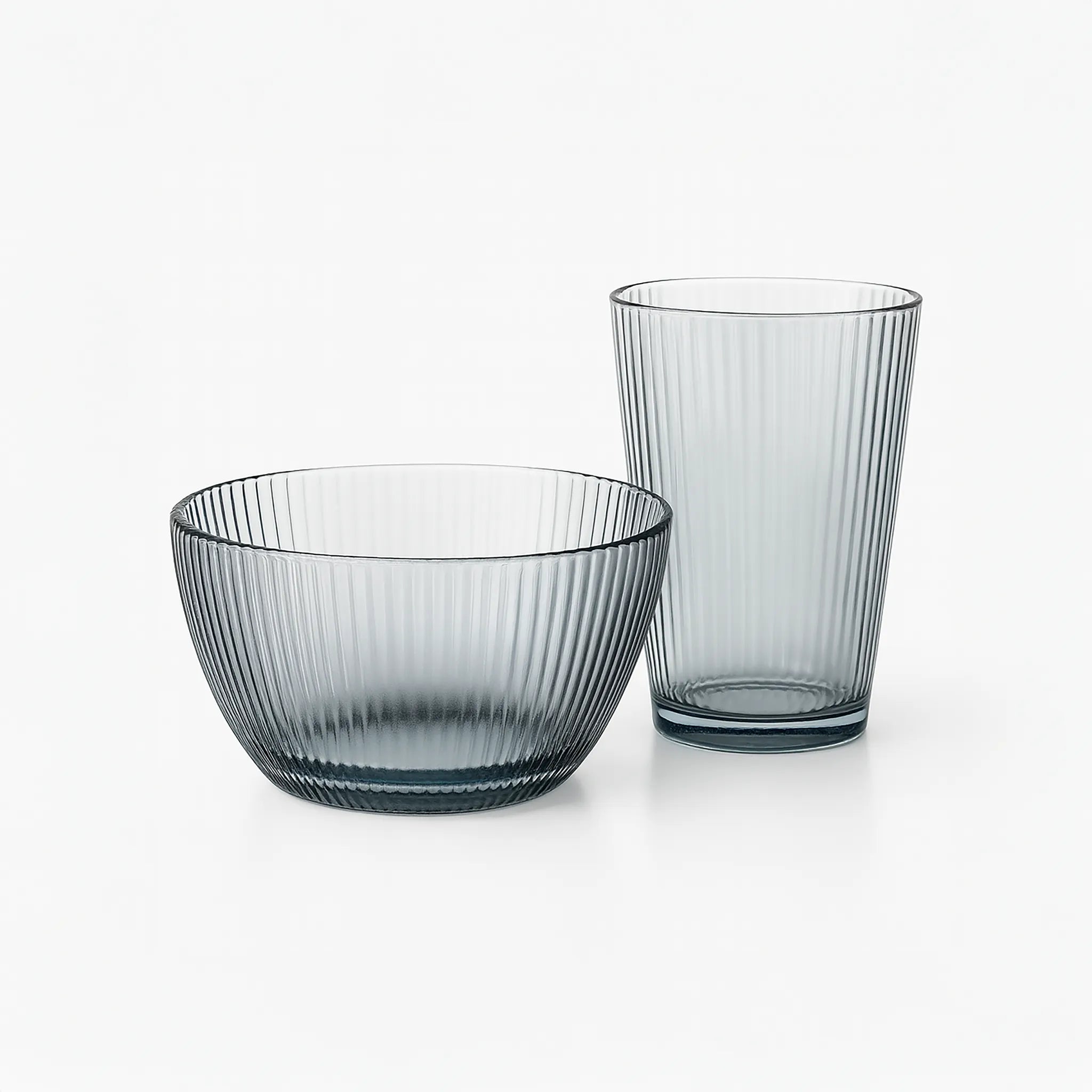 VASO & TAZON VIDRIO SET 2PZS